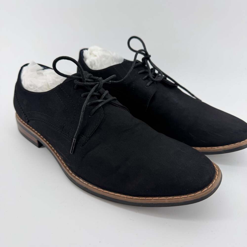 Perry Ellis Folio Jackson Black Derby Ortho Dress Shoes 10.5W Quiet Luxury